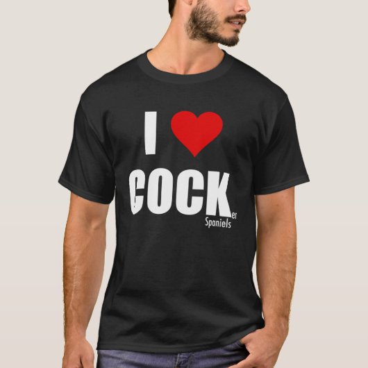 I Love Cocker Spaniels Tシャツ (正面)