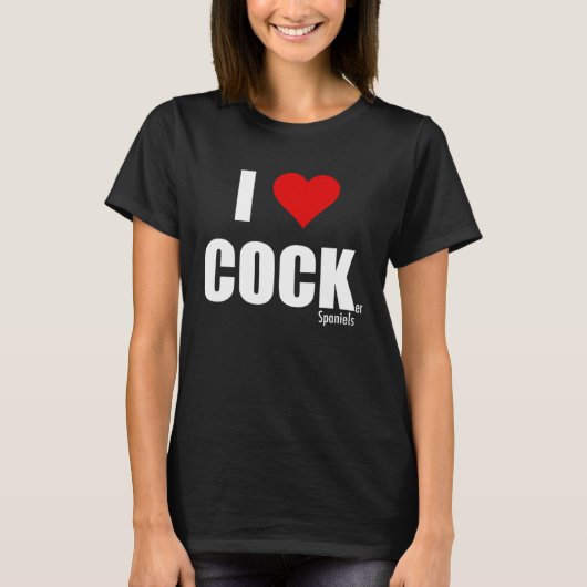 I Love Cocker Spaniels Tシャツ (正面)