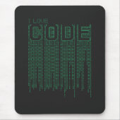 I Love Code マウスパッド (正面)