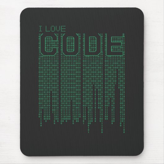 I Love Code マウスパッド (正面)