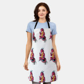 I love coffee エプロン (着用した状態)