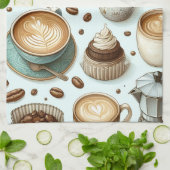 I Love Coffee キッチンタオル (折り畳み)