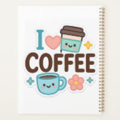 I Love Coffee Cute Kawaii Sticker – Adorable Coffe プランナー手帳 (裏面)