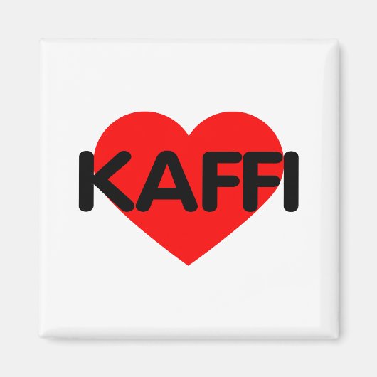 I Love Coffee - Kaffi マグネット (正面)