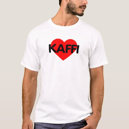 I Love Coffee - Kaffi Tシャツ (正面)