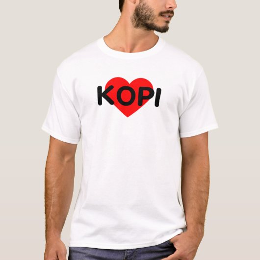 I Love Coffee - Kopi Indonesia Tシャツ (正面)