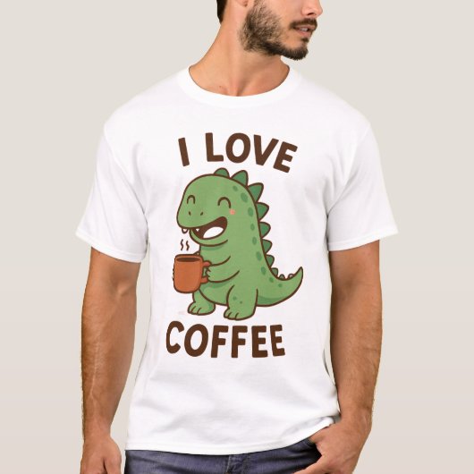 I love coffee Men's Basic T-Shirt Tシャツ (正面)