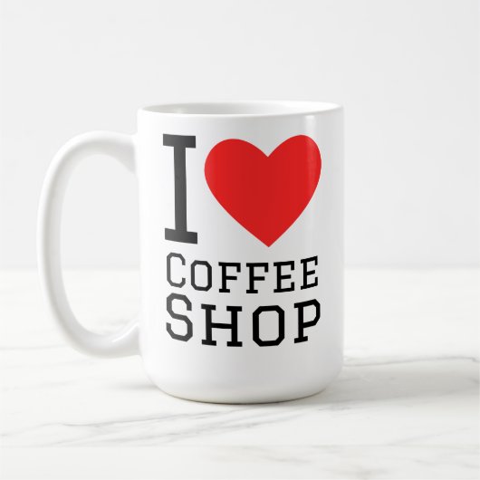I love coffee shop コーヒーマグカップ (左)