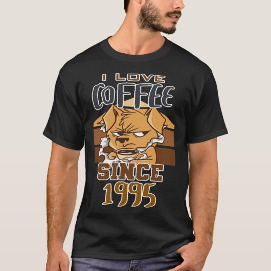 I love coffee since 1995 tシャツ (正面)