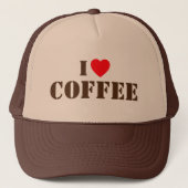 I Love Coffee™ Trucker Hat キャップ (正面)