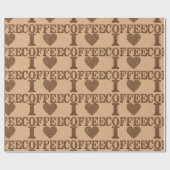 I Love Coffee Wrapping紙 ラッピングペーパー (フラット)