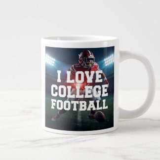 I Love College Football Mug  ジャンボコーヒーマグカップ