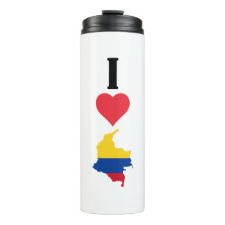 I Love Colombia Vertical Iハート国旗地図 タンブラー