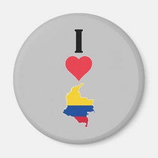 I Love Colombia Vertical Iハート国旗地図 マグネット