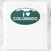 I Love Coloradoステッカー 楕円形シール (バッグ)