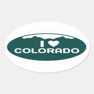 I Love Coloradoステッカー 楕円形シール