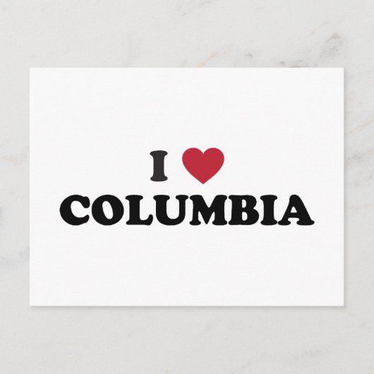 I Love Columbiaミズーリ ポストカード (正面)