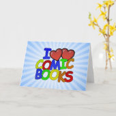 I Love Comic Books カード (黄色い花)