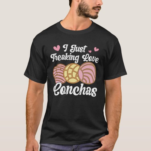 I Love Conchas Pan Dulce Latina Mexican Mujer Conc Tシャツ (正面)