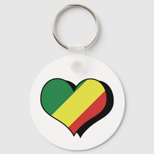 I Love Congo Republic Keychain キーホルダー (正面)