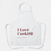 I Love Cooking Apron Healthy & Tasty Kitchen Wear  エプロン (正面)