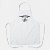 "I Love Cooking" Cute Angel Wings Apron – Fun Kitc エプロン (正面)