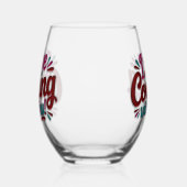 I love cooking with you printed apron ステムなしワイングラス (右)