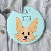 I Love Corgisボタン 缶バッジ (インサイチュ)