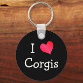 I Love Corgis キーホルダー (正面)