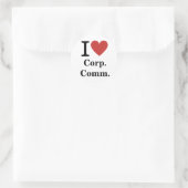 I ❤️ Love Corp. Comm.シール ラウンドシール (バッグ)