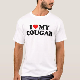 I Love Cougars おもしろい Cougar Valentine's Day 3 WH1 Tシャツ