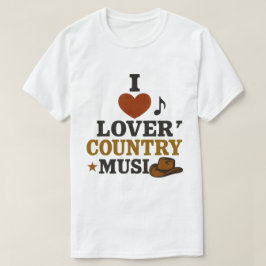 I Love Country MusicホワイトTシャツ Tシャツ
