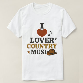 I Love Country MusicホワイトTシャツ Tシャツ