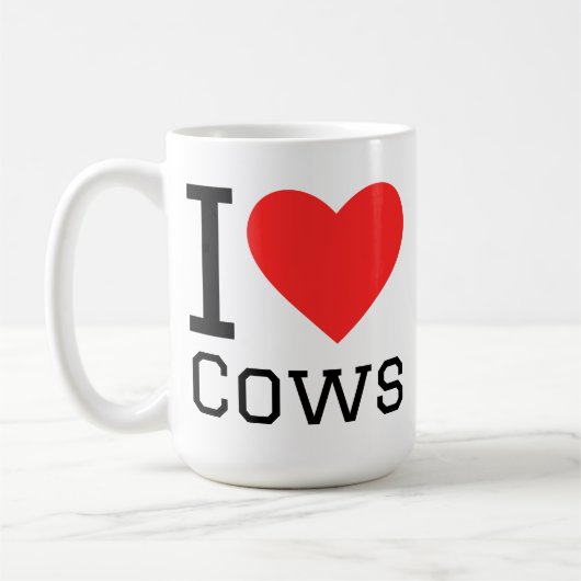 I love cows コーヒーマグカップ (左)
