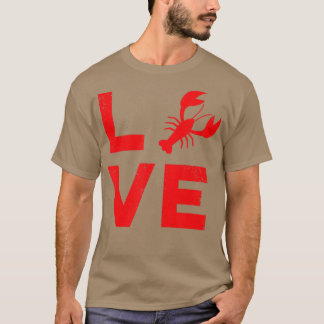 I Love Crawfish Funny Louisiana Crawfish Party   R Tシャツ