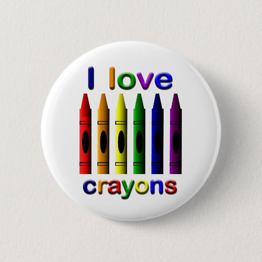 I Love Crayonsピンバックボタン 缶バッジ (正面)