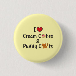 I Love Cream Cakes & Puddy Cats 缶バッジ