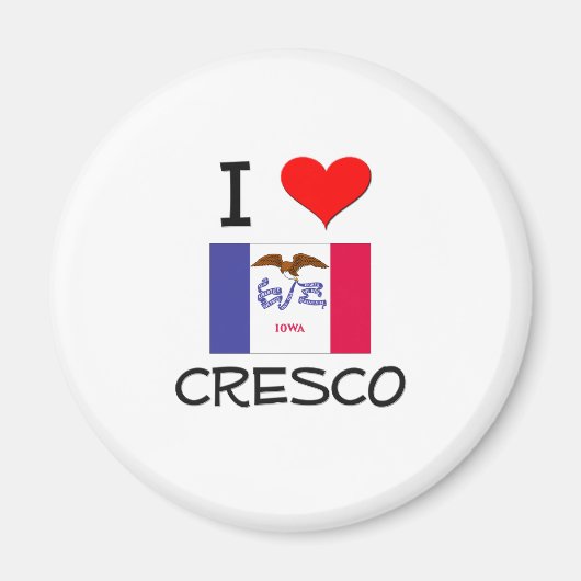 I Love CRESCO Iowa マグネット (正面)