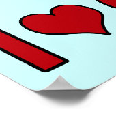 I Love Cricket Bat and Ball ポスター (角)