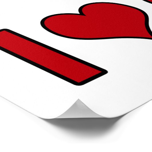 I Love Cricket Bat and Ball ポスター (角)