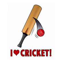 I Love Cricket Bat and Ball