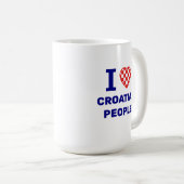 I Love Croatian People コーヒーマグカップ (正面右)