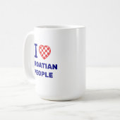 I Love Croatian People コーヒーマグカップ (正面左)