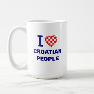 I Love Croatian People コーヒーマグカップ