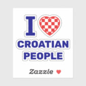 I Love Croatian People シール (シート)