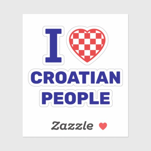 I Love Croatian People シール (シート)