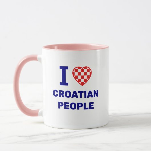 I Love Croatian People マグカップ (左)