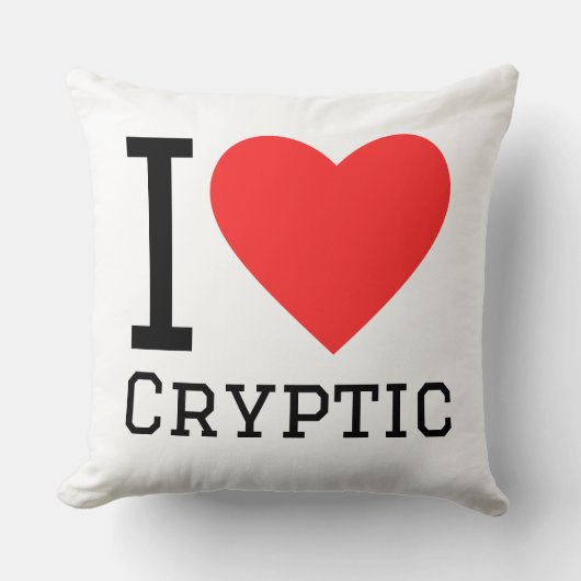 I love cryptic クッション (正面)