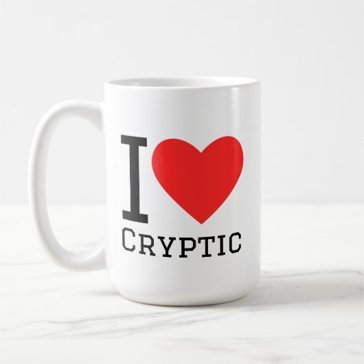 I love cryptic コーヒーマグカップ (左)