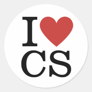 I Love CS ❤️ Computer Science Faculty/Student ラウンドシール